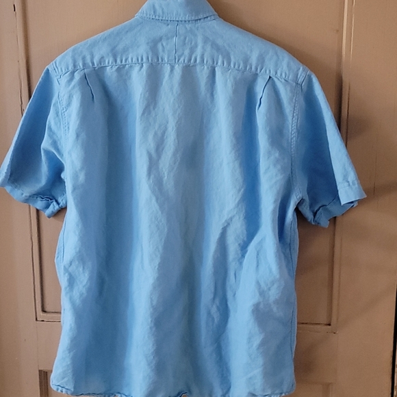 Linea Rossa Signature Button Down Sz M 55/45 Linen - Picture 5 of 5